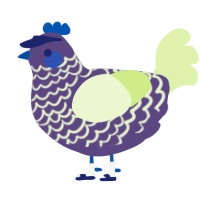 Seashell, a overcast and apple chicken with a lace pattern