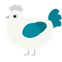 A white and sea chicken