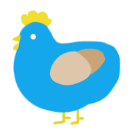A sky and beige chicken