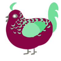 A maroon and spring chicken with a half-lace pattern