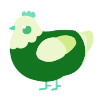 (unnamed), a leaf and apple chicken with a head pattern