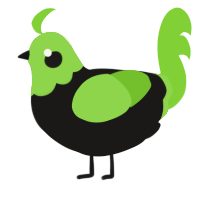 A sable and grass chicken with a head pattern