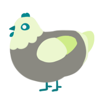 Perapiña, a ash and apple chicken with a head pattern