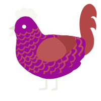 (unnamed), a plum and red chicken with a lace pattern