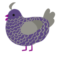 A overcast and ash chicken with a lace pattern