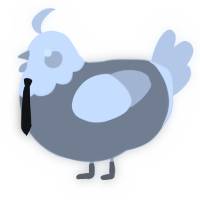 A ash and mist chicken with a head pattern