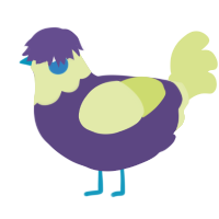 A overcast and lemon chicken with a head pattern