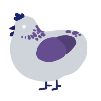 (unnamed), a mist and overcast chicken with a neck-speckle pattern
