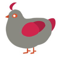 A ash and crimson chicken