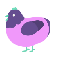 Can of Beans, a lavender and overcast chicken with a head pattern