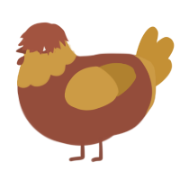 A russet and gold chicken with a head pattern