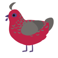 7700, a crimson and grey chicken with a half-lace pattern
