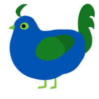 A ultramarine and leaf chicken