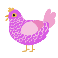Gold rose, a orchid and pink chicken with a lace pattern