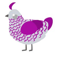 A mist and plum chicken with a lace pattern
