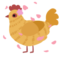 A honey and orange chicken with a bar pattern