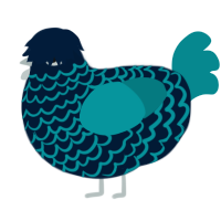 Ocean city, a tumblr and teal chicken with a lace pattern