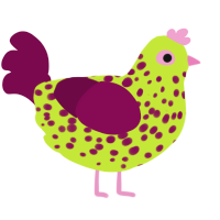 Lodestar, a lime and wine chicken with a speckle pattern