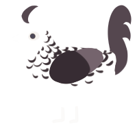 A olive and gluppy chicken with a half-lace pattern