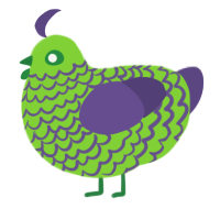 A grass and overcast chicken with a lace pattern