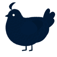 A tumblr chicken with a lace pattern