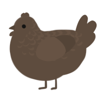 bark, a bark chicken with a half-lace pattern