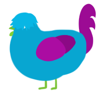 GetInto Hypnosis Mic, a cerulean and plum chicken