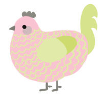 A rose and lemon chicken with a lace pattern