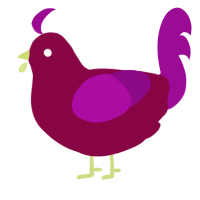 LJ - Subject 997, a maroon and plum chicken