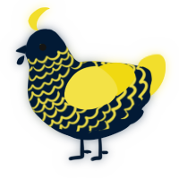 Tumble, a tumblr and yellow chicken with a lace pattern