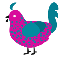 (unnamed), a fuchsia and sea chicken with a speckle pattern