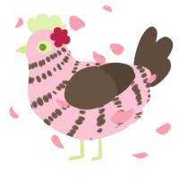 Apple Blossom, a rose and bark chicken with a bar pattern