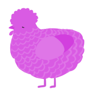 A orchid chicken with a lace pattern
