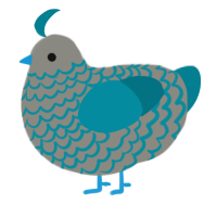A ash and sea chicken with a lace pattern