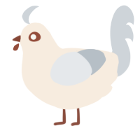 A cream and mist chicken