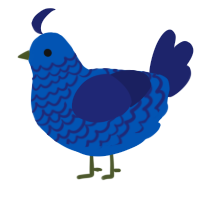 (unnamed), a ultramarine and navy chicken with a lace pattern