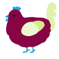 A maroon and apple chicken
