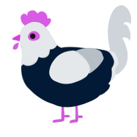 paint splash, a tumblr and mist chicken with a head pattern