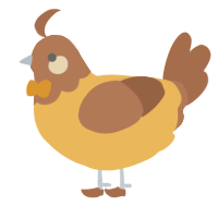 Almond Muffin, a honey and brown chicken with a head pattern