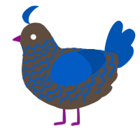(unnamed), a bark and ultramarine chicken with a lace pattern
