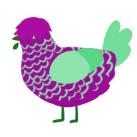 (unnamed), a plum and spring chicken with a lace pattern