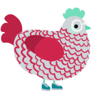 Offbrand Toothpaste, a mist and crimson chicken with a lace pattern