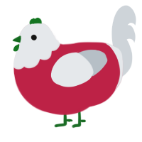 (unnamed), a crimson and mist chicken with a head pattern