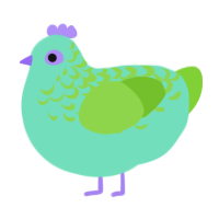 Salt Waves, a mint and grass chicken with a half-lace pattern