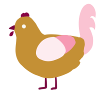Maroonrose, a gold and rose chicken