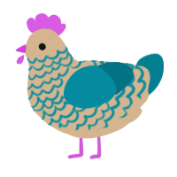 A beige and sea chicken with a lace pattern