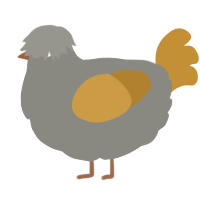 A ash and gold chicken
