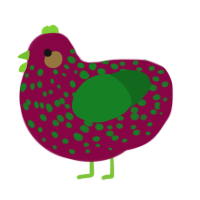 Aglaonema, a maroon and leaf chicken with a speckle pattern