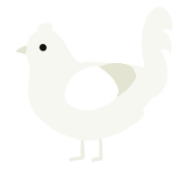 whole milk, a white chicken