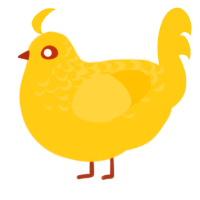 A honey chicken with a half-lace pattern